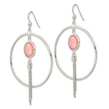 Load image into Gallery viewer, Sterling Silver Polished Dyed Agate Fancy Dangle Earrings
