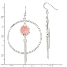 Load image into Gallery viewer, Sterling Silver Polished Dyed Agate Fancy Dangle Earrings
