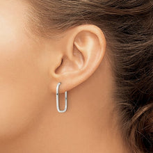 Load image into Gallery viewer, Sterling Silver Polished 1.5mm Square Endless Tube Hoop Earrings
