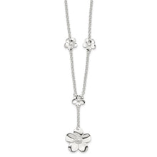 Load image into Gallery viewer, Sterling Silver Floral 18&quot; Necklace and Dangle Earring Set
