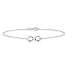 Load image into Gallery viewer, Sterling Silver Polished 9in Plus 1in. Ext. Infinity Symbol Anklet
