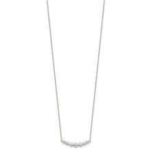 Load image into Gallery viewer, Sterling Silver Graduated CZ 18&quot; Bar Necklace
