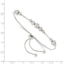 Load image into Gallery viewer, Sterling Silver Beaded Adjustable Bracelet
