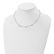 Load image into Gallery viewer, Sterling Silver Rhodium-Plated Stars and Moon with 2in Ext. Necklace
