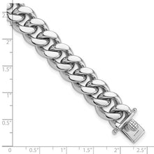 Load image into Gallery viewer, Sterling Silver Rhodium-plated Curb Link Men&#39;s 8.5in Bracelet
