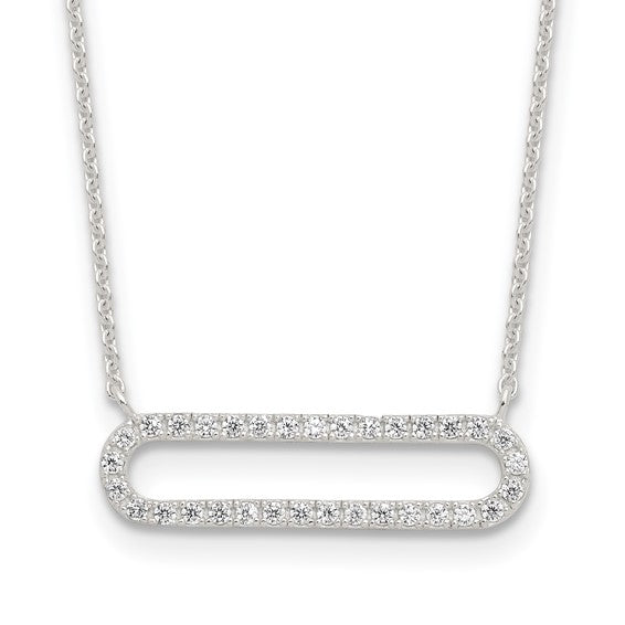 Sterling Silver CZ 18.25