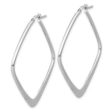 Load image into Gallery viewer, Sterling Silver Rhodium-plated Etched Square Hoop Earrings
