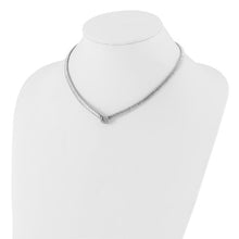 Load image into Gallery viewer, Sterling Silver Rhodium-plated Texture Wrapped Knot with 2in ext. Necklace
