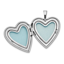 Load image into Gallery viewer, Sterling Silver Rhodium-plated Satin Enameled Butterflies Heart 18in Locket Necklace and 14in Pendant Necklace SET
