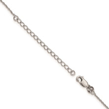 Load image into Gallery viewer, Sterling Silver Rhodium-plated 20 Stone 18&quot; White and Green Micro Pavé CZ Necklace with 2 Inch Extender
