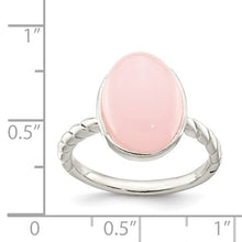 Load image into Gallery viewer, Sterling Silver Rose Quartz Ring, Size 7
