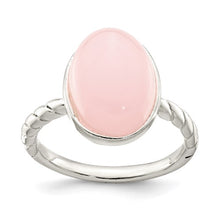 Load image into Gallery viewer, Sterling Silver Rose Quartz Ring, Size 7
