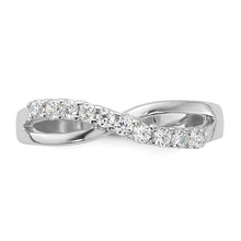 Load image into Gallery viewer, Sterling Silver Rhodium-plated CZ Toe Ring
