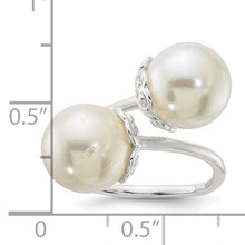 Load image into Gallery viewer, Sterling Silver Polished Synthetic Pearl Ring, Sizes 6-8
