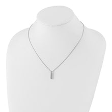 Load image into Gallery viewer, Sterling Silver Rhodium-plated 18&quot; Chanel-set Diamond Vertical Bar Necklace with 2&quot; Extender
