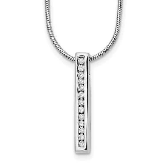 Sterling Silver Rhodium-plated 18