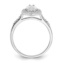 Load image into Gallery viewer, Sterling Silver Rhodium-plated Marquise Shape CZ Ring, Size 8
