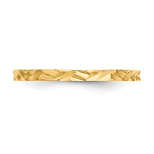 Load image into Gallery viewer, 14K Yellow gold Diamond-cut Zig-Zag Design Band Childs Ring, Size 3
