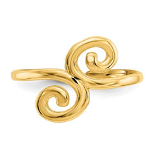 Load image into Gallery viewer, 14k Yellow Gold Swirl Toe Ring
