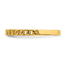 Load image into Gallery viewer, 14K Yellow Gold Link Design Stackable Ring, Sizes 5-8
