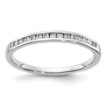 Load image into Gallery viewer, 14k White Gold 0.15ct Lab Grown Diamond Channel Band, Sizes 5-8
