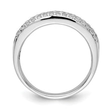 Load image into Gallery viewer, 14k White Gold 0.53ct 3-row Lab-Grown Diamond Band, Sizes 5-8
