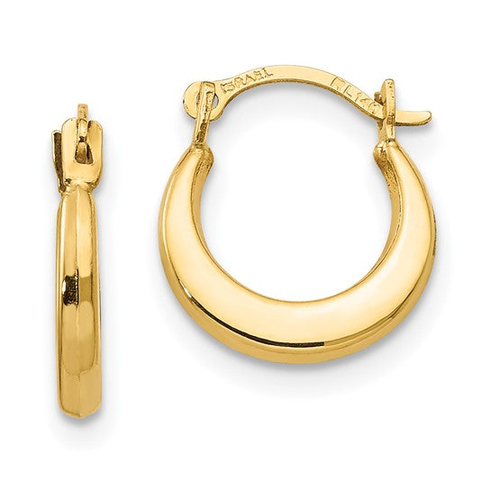 14k Yellow Gold Small Hoop Earrings