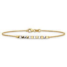 Load image into Gallery viewer, 14K Two-tone Beaded 7.5&quot; Bracelet
