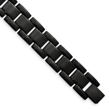 Load image into Gallery viewer, Chisel Stainless Steel Polished Black IP-plated 8.25&quot; Link Bracelet
