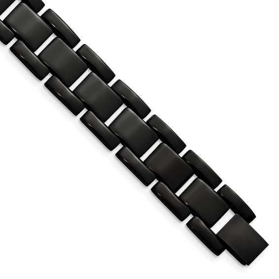 Chisel Stainless Steel Polished Black IP-plated 8.25