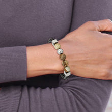 Load image into Gallery viewer, Chisel Stainless Steel Polished with Brown Jasper Beads Black Leather 8&quot; Bracelet
