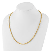 Load image into Gallery viewer, Chisel Stainless Steel Polished Yellow IP-plated 24&quot; Spiga 4mm Chain Necklace
