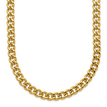Load image into Gallery viewer, Chisel Stainless Steel Polished Yellow IP-plated 5mm 24&quot; Curb Chain Necklace
