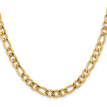 Load image into Gallery viewer, Chisel Stainless Steel Polished Yellow IP-plated 5.3mm 24&quot; Figaro Chain
