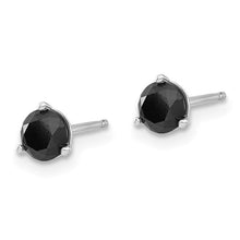 Load image into Gallery viewer, 14k White Gold .75ct Black Diamond Stud Earrings
