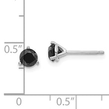 Load image into Gallery viewer, 14k White Gold .75ct Black Diamond Stud Earrings
