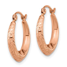 Load image into Gallery viewer, 14K Gold Textured Hollow Hoop Earrings In Multiple Colors
