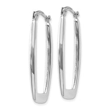 Load image into Gallery viewer, 14k Gold Polished 2.25mm Rectangle Hoop Earrings In Multiple Colors
