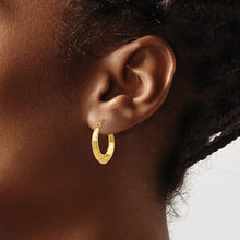 Load image into Gallery viewer, 14K Gold Textured Hollow Hoop Earrings In Multiple Colors
