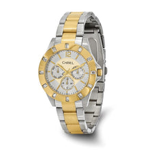 Load image into Gallery viewer, Mens Chisel IP-plated Two-tone Stainless Steel Silver-tone Dial Watch
