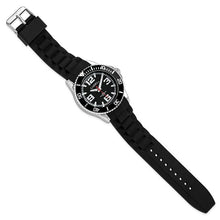 Load image into Gallery viewer, Mens Chisel 44mm Black Silicone Strap Watch
