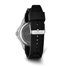 Load image into Gallery viewer, Mens Chisel 44mm Black Silicone Strap Watch
