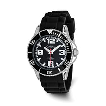 Load image into Gallery viewer, Mens Chisel 44mm Black Silicone Strap Watch
