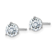 Load image into Gallery viewer, 14k White Gold 1cttw Moissanite 3-Prong Martini Post Earring
