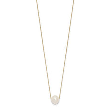 Load image into Gallery viewer, 14K Gold 10-11mm Round White FWC Pearl Rope 17&quot; Necklace In Multiple Colors
