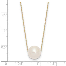 Load image into Gallery viewer, 14K Gold 10-11mm Round White FWC Pearl Rope 17&quot; Necklace In Multiple Colors
