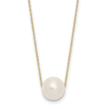 Load image into Gallery viewer, 14K Gold 10-11mm Round White FWC Pearl Rope 17&quot; Necklace In Multiple Colors
