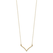 Load image into Gallery viewer, 14k Gold 18&quot; V Necklace In Multiple Colors
