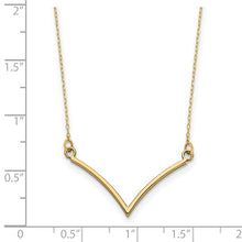 Load image into Gallery viewer, 14k Gold 18&quot; V Necklace In Multiple Colors
