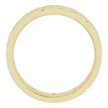 Load image into Gallery viewer, 14k Gold 1/10cttw Natural Diamond Accented Patterned Band In Multiple Colors - Sizes 8-12
